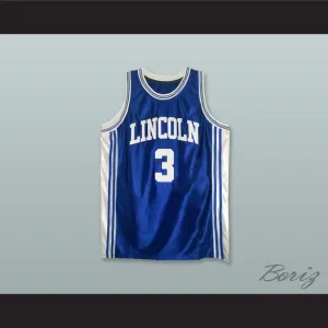 Stephon Marbury 3 Abraham Lincoln High School Railsplitters Navy Blue Basketball Jersey