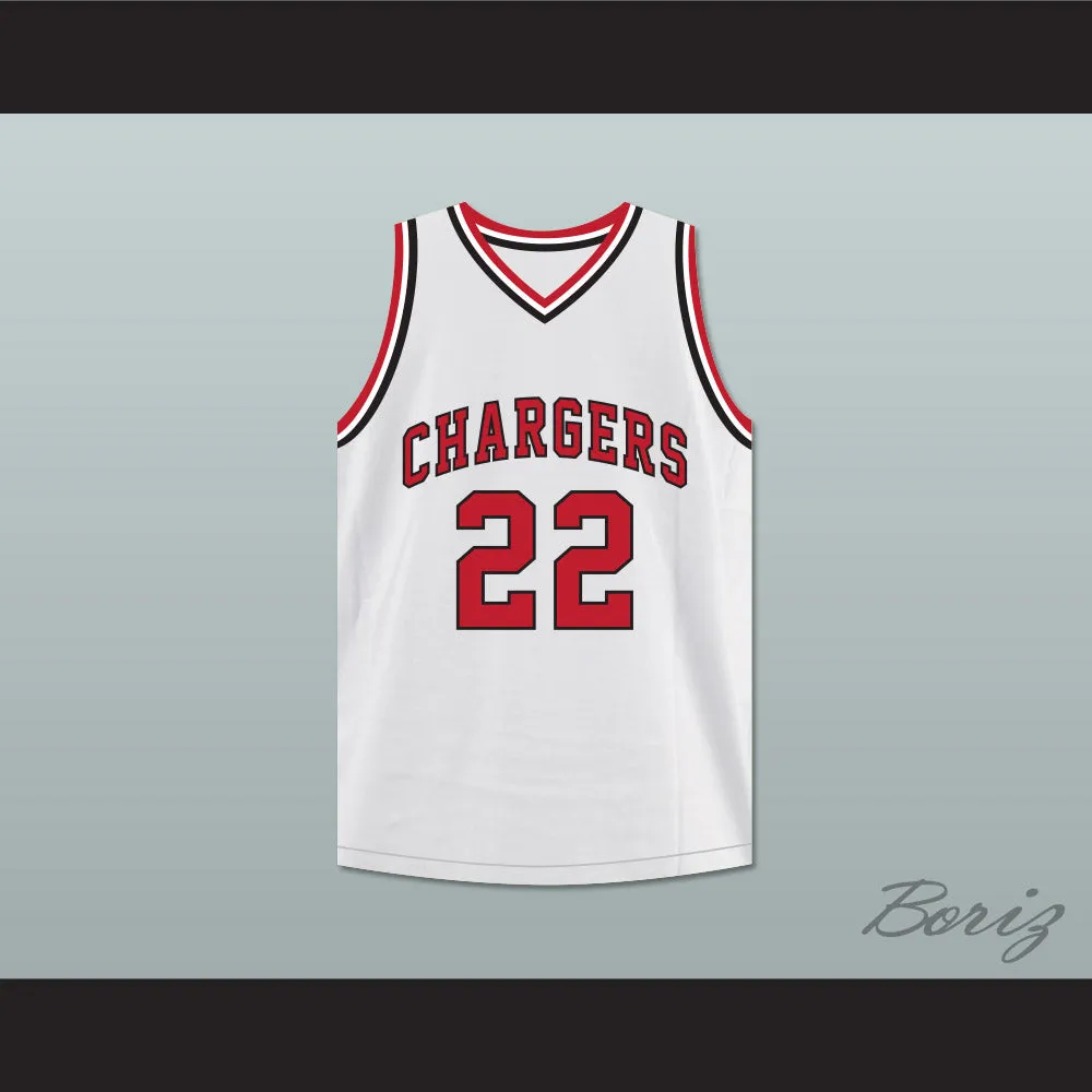 William Gates 22 Chargers High School White Basketball Jersey Hoop Dreams
